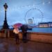 London Eye on a rainy day