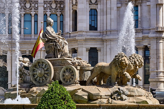 Spain Madrid Cybele Statue Fountain