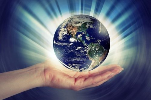Hand Earth Globe